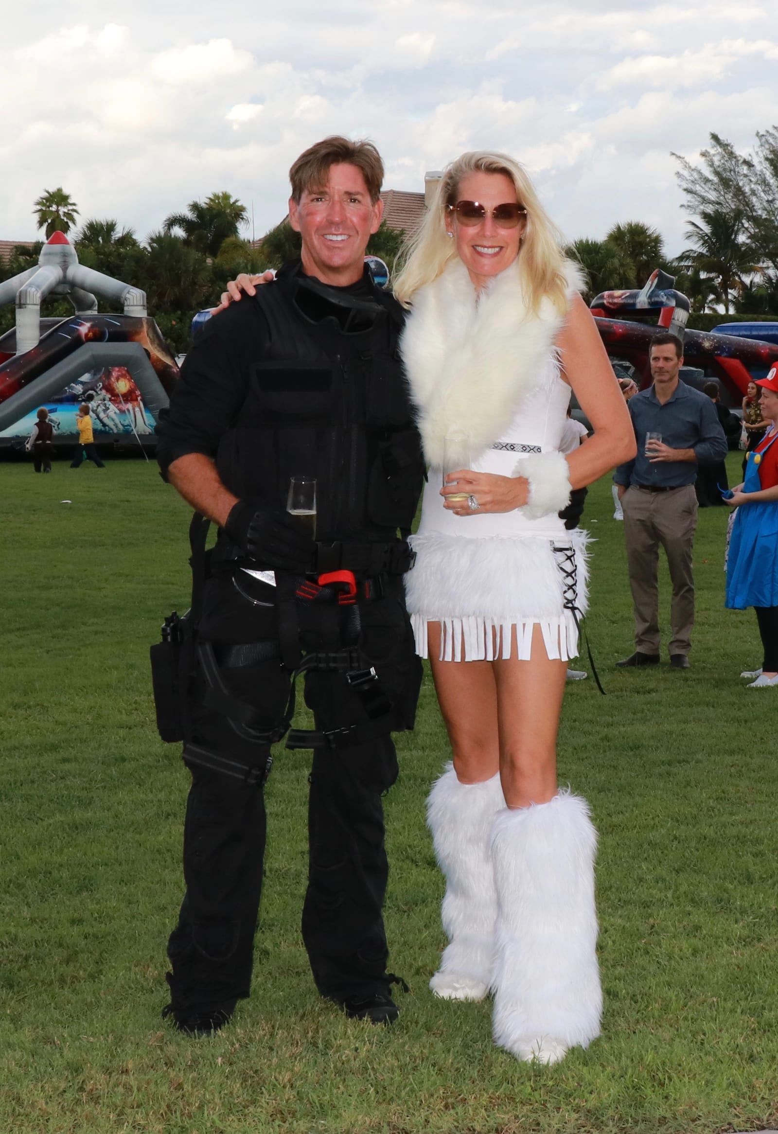 PR Steinfurth and Marcia at an outdoor costume event